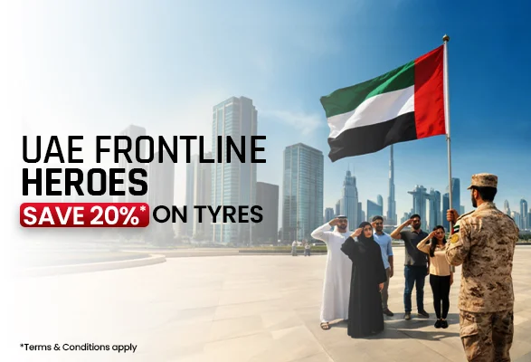UAE Frontline Heroes Offer – Get 20% Off Car Tyres