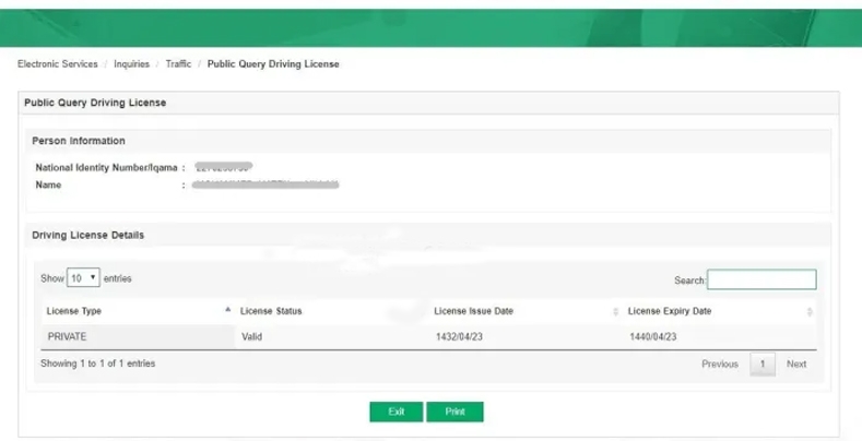 Online Driving License Verification